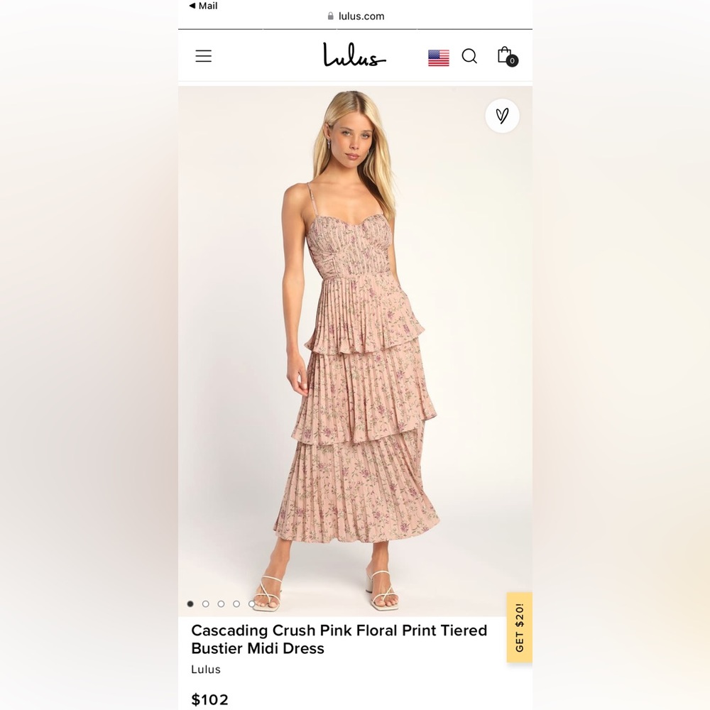 Pink Lulu’s dress in XS